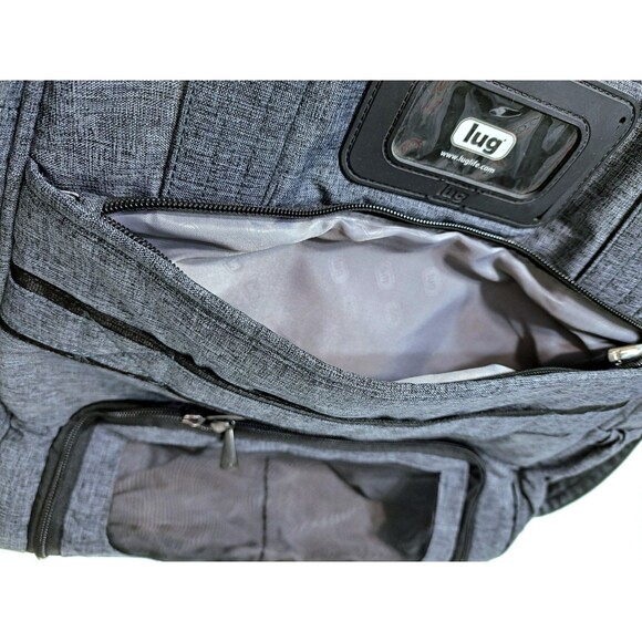 Lug Overnight Travel Gym Tote Puddle Jumper Quilted Gray Bag Carry On - Picture 8 of 13